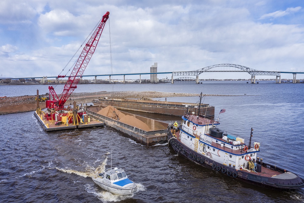 Moving sand in duluth interstate island