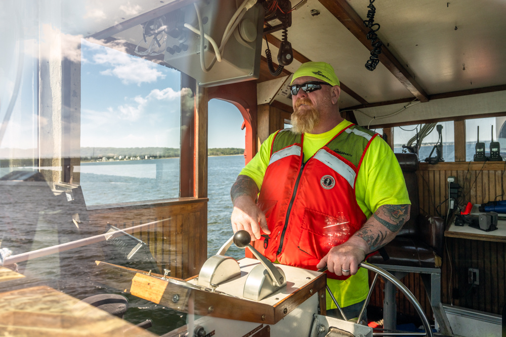 Tug Hawk (YTL 153) Crew - Capt. Leo Hunt (Pilot)-106